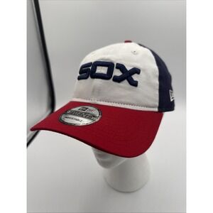 New Era Chicago White Sox White Navy Red Blue 9Twenty 920 Adjustable Patch